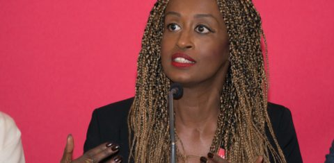 Leyla Hussein, nova reitora da universidade Saint Andrews, na Escócia, durante o Fórum da Liberdade que aconteceu em Oslo, em 2017. Foto Julia Reinhart/NurPhoto