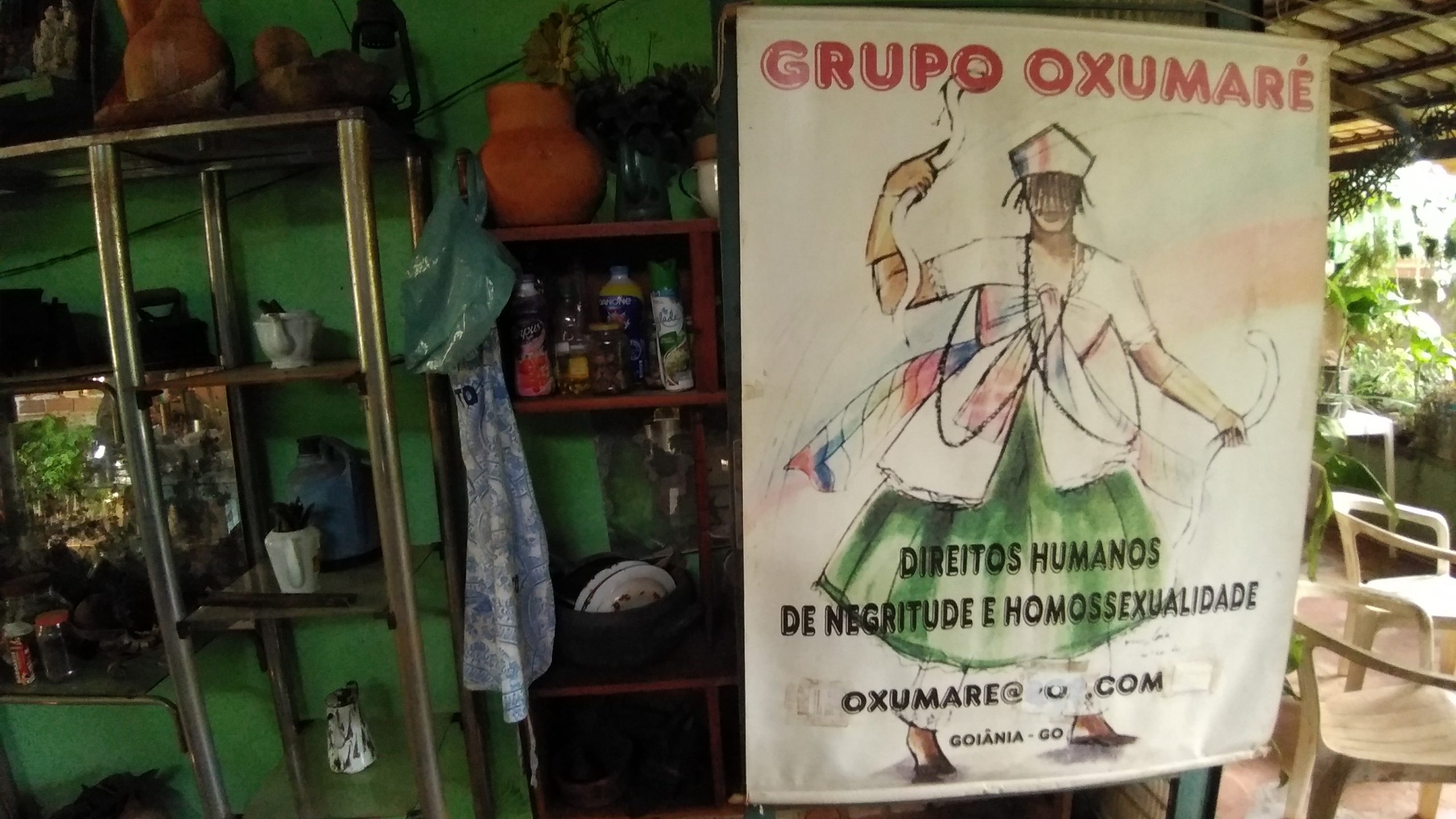 Grupo Oxumaré, organizado por Marco Aurélio e Luzia Basília, no Quilombo Vó Rita: defesa dos direitos humanos e da tolerância. Foto de Ludmila Almeida