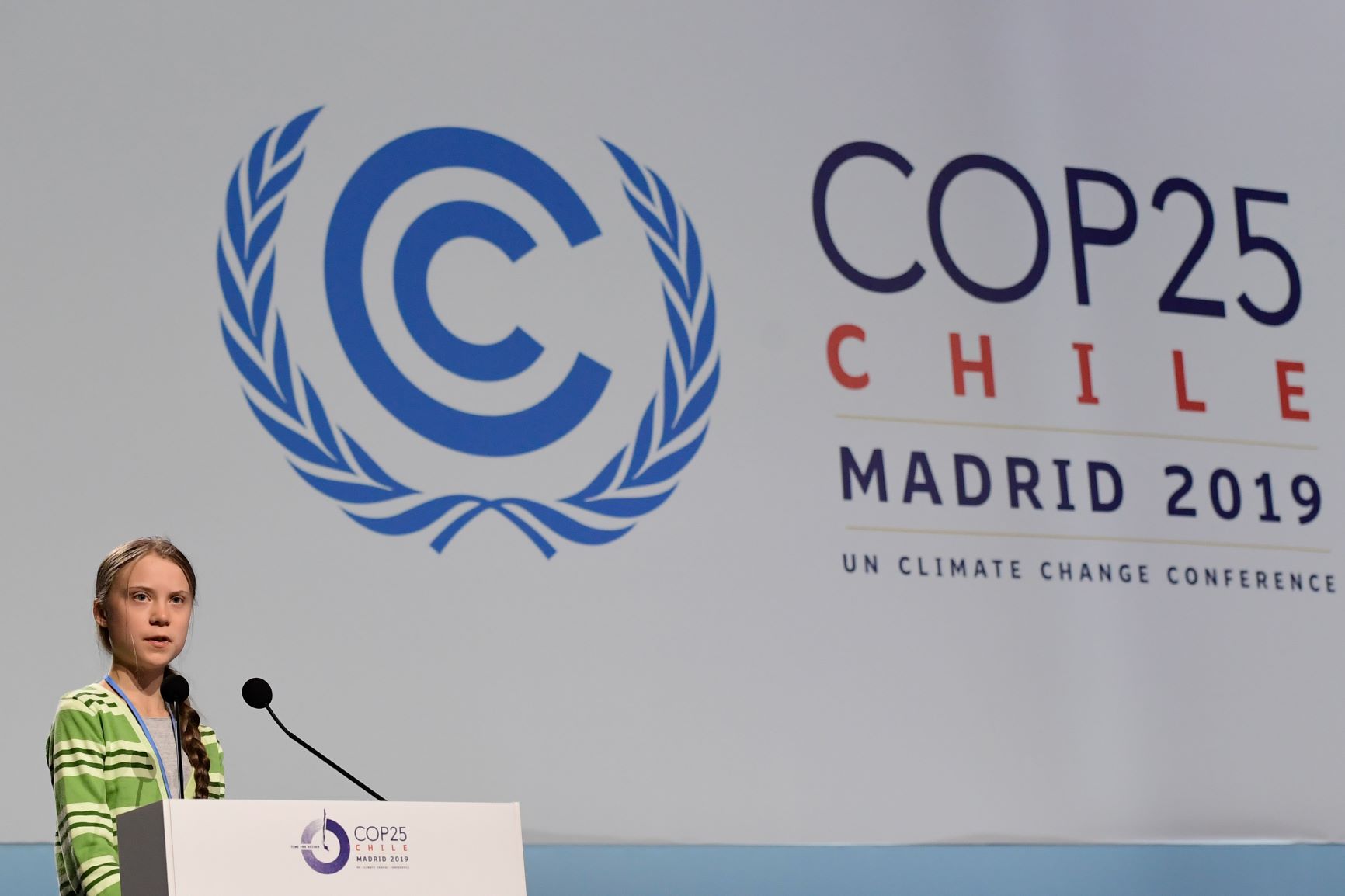 A ativista Greta Thunberg na Conferência do Clima da ONU em 2019: adiamento da cúpula oficial levou jovens a criar encontro alternativo (Foto: Cristina Quicler/AFP)