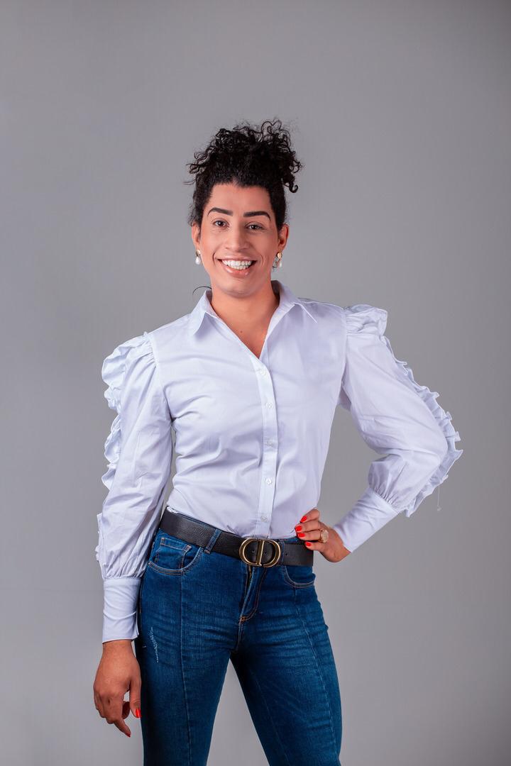 Gilvan Masferrer, vereadora trans eleita pelo DC em Uberlândia. Foto de Divulgação