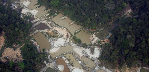 Sobrevoo na região sudoeste do Pará em 17/09/2020, quinta-Garimpo ilegal na Terra Indígena Munduruku, município de Jacareacanga: tensão crescente desde 2017 (Foto: Marizilda Cruppe/Amazônia Real/Amazon Watch - 17/09/2020)