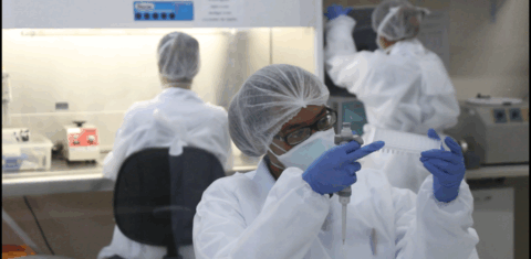 Laboratório da Faculdade de Medicina da UFMG: pesquisadores descobrem nova variante do coronavírus em Minas (Foto: Divulgação/UFMG)