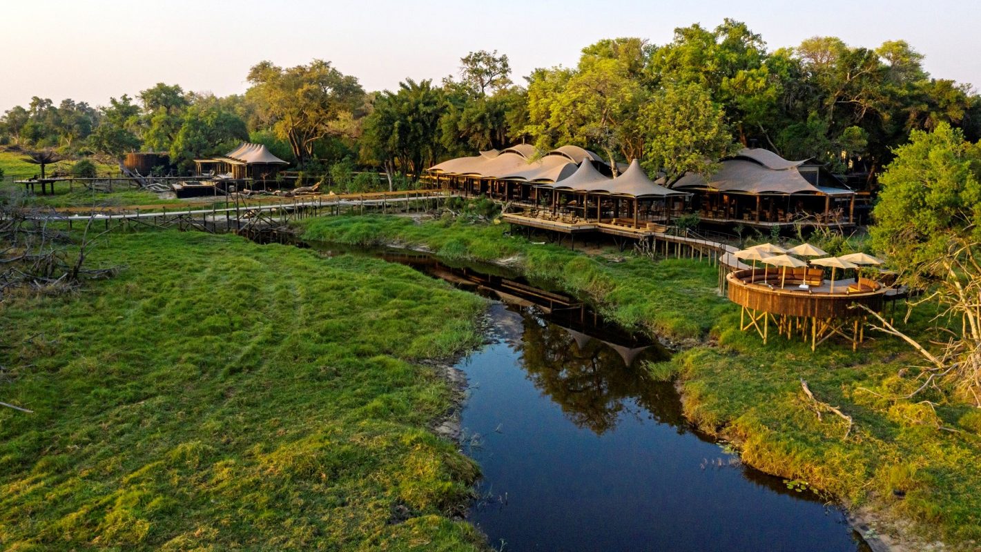 Xigera Safari Lodge, em Botsuana: aberto recentemente, é um dos bons exemplos de hotelaria sustentável no continente africano | Foto de divulgação/Great Plains Conservation