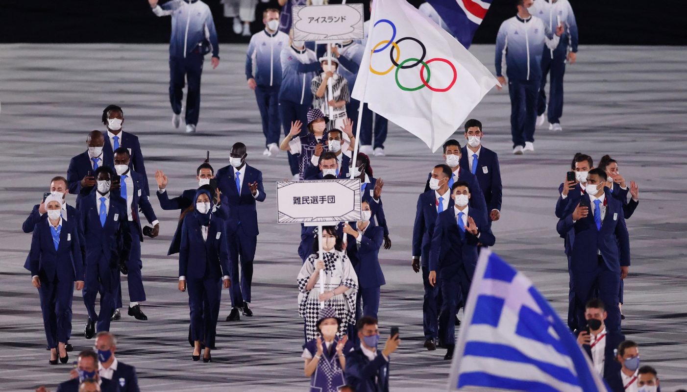 Time olímpico de refugiados na abertura dos Jogos Olímpicos de Tóquio