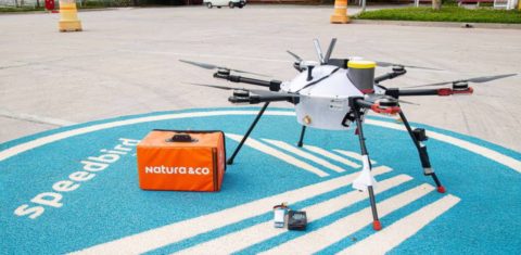 Drones em fase de teste para entregas: grupo Natura espera reduzir impacto ambiental e custos (Foto: Guilherme Missumi/Divulgação)