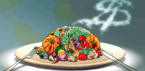 Alimentos: ilustração de Claudio Duarte