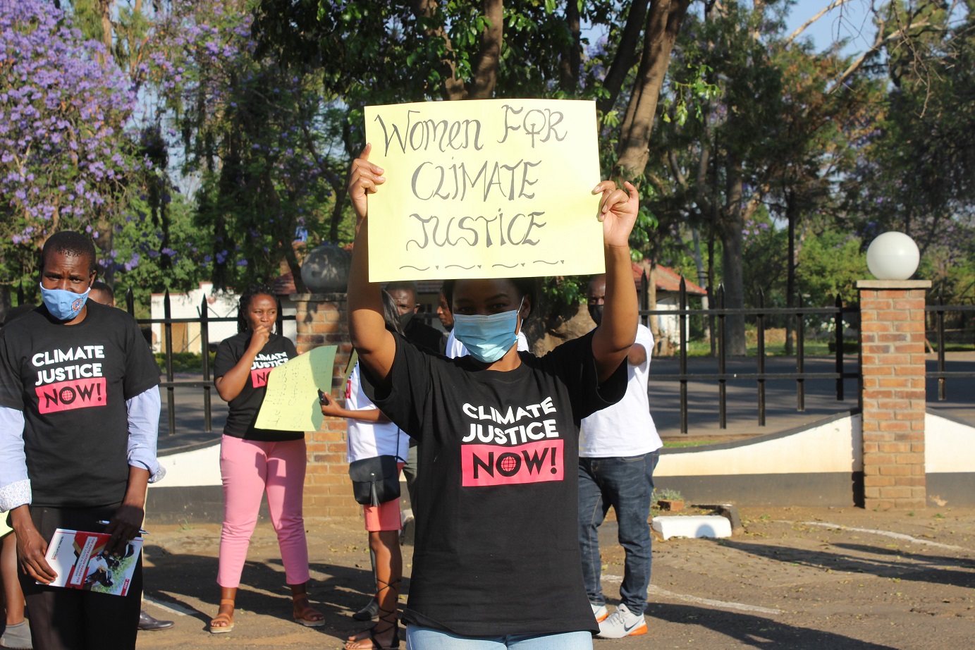 Adelaide Mashingaidze, do Zimbabue, pede justiça climática para os líderes mundiais. Foto Divulgação