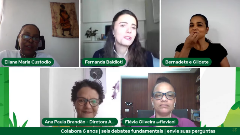 A mesa “Justiça econômica para mulheres, atalho para a retomada da economia” foi a segunda da série de debates do #Colabora. Foto Reprodução