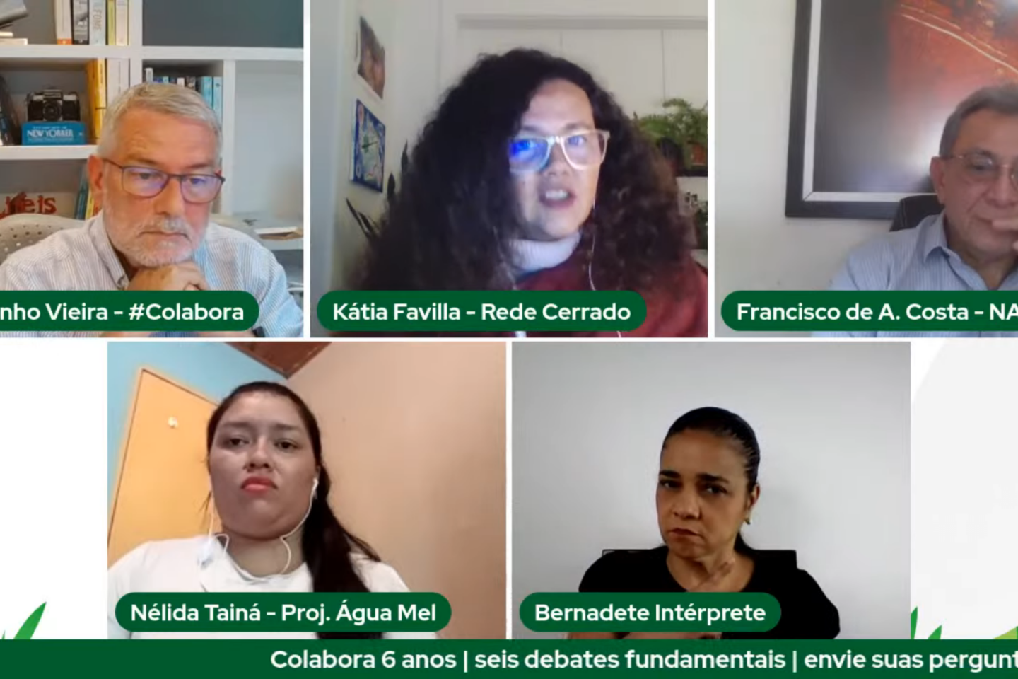 Os convidados do quinto debate do #Colabora discutem o desafio de conciliar preservação e crescimento econômico. Foto reprodução