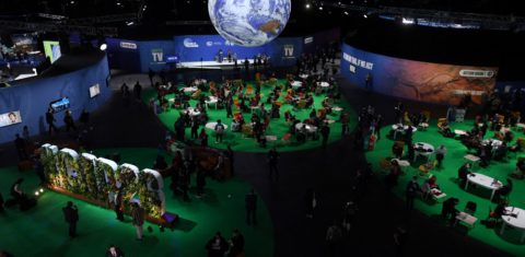 Vista geral do Action Hub da COP26: especialistas analisam Pacto de Glasgow (Foto: Paul Ellis / AFP)