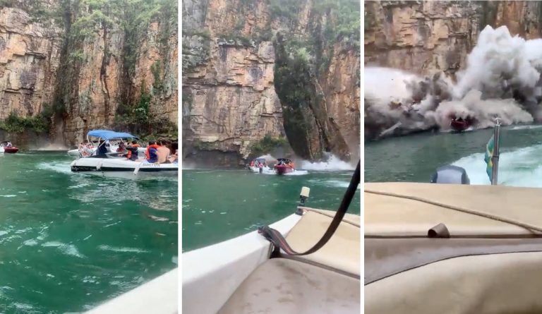 A tragédia em Capitólio: descaso, falta de vigilância e de respeito à natureza. Reprodução EyePress News/AFP