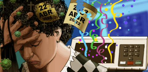 E se trocarmos o carnaval por eleições? Pesquisa da USP mostra que Brasil lidera o ranking de casos de ansiedade e depressão na pandemia. Arte Claudio Duarte
