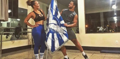 Marlon e Lucinha, nos ensaios durante a noite em São Paulo: esforço e generosidade. Foto acervo pessoal