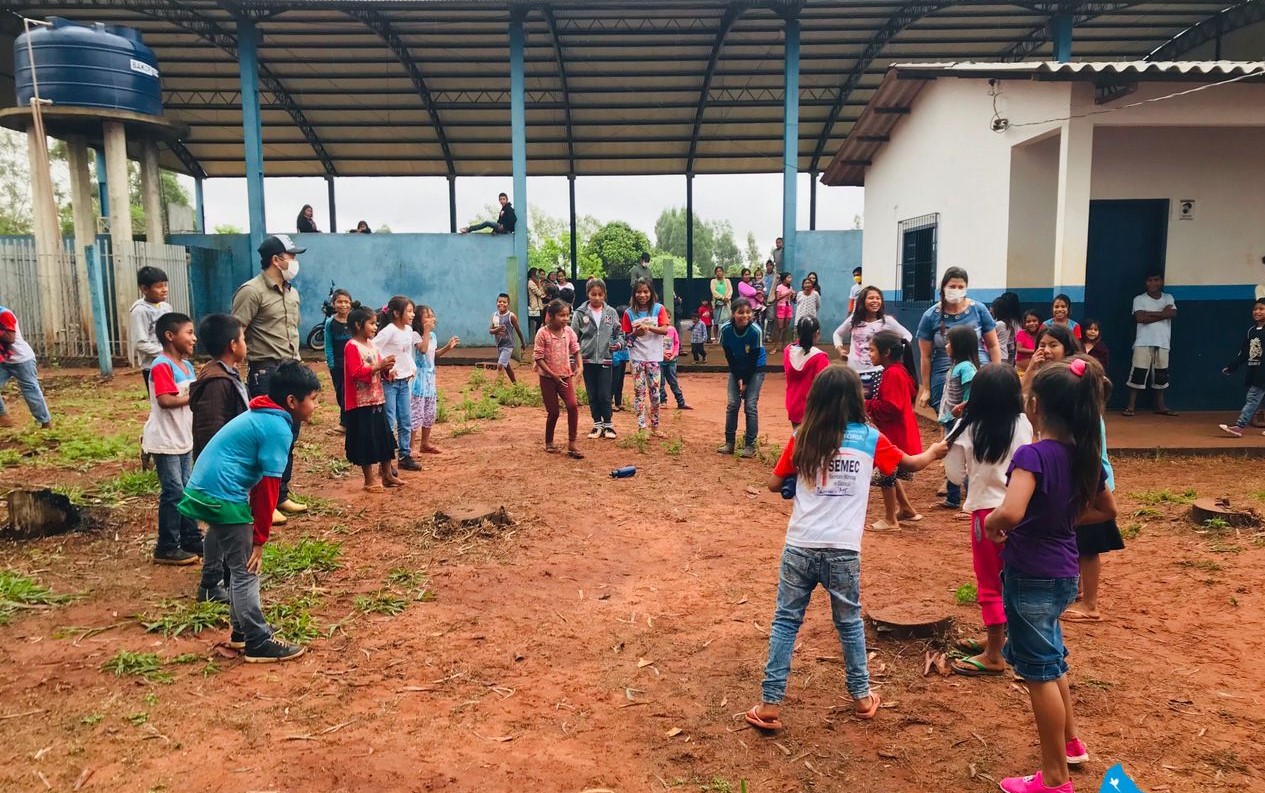 Escola indígena no município de Tacuru, em Mato Grosso do Sul: guarani como língua cooficial (Foto: Prefeitura de Tacuru)