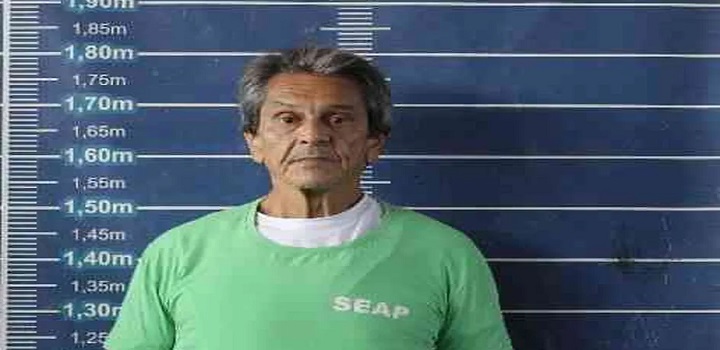 Roberto Jefferson, com o uniforme dos detentos do Rio de Janeiro: na cadeia. Foto Seap