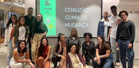 Os representantes das ONGs da Coalização Clima é de mudança: debate sobre justiça climática e tecnologias verdes da periferia no Rio (Foto: Divulgação)
