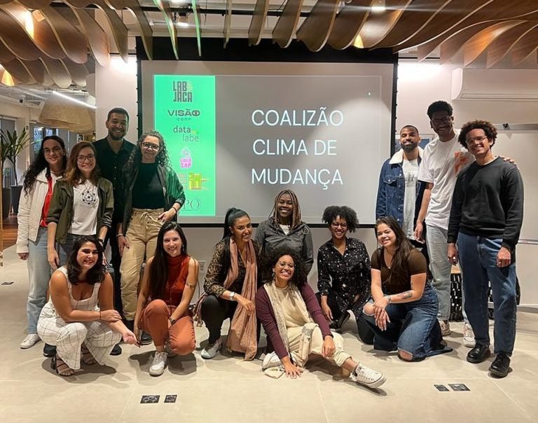 Os representantes das ONGs da Coalização Clima é de mudança: debate sobre justiça climática e tecnologias verdes da periferia no Rio (Foto: Divulgação)