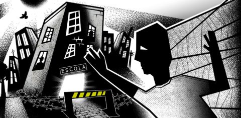 Maioria dos jovem que cometem atos infracionais estão longe da escola há tempos (Ilustração: Bruno Zagri)