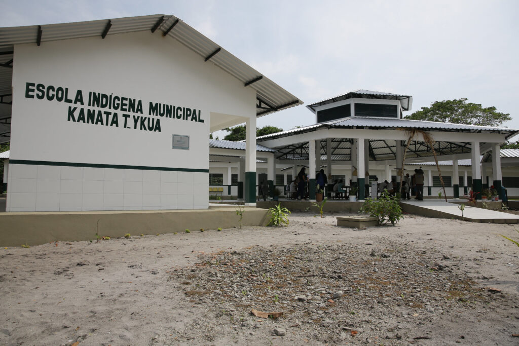 Escola Kanata T-Ykua na comunidade Três Unidos, de Manaus: 17 anos de luta por unidade escolar indígena (Foto: João Viana / Semcom/Manaus)