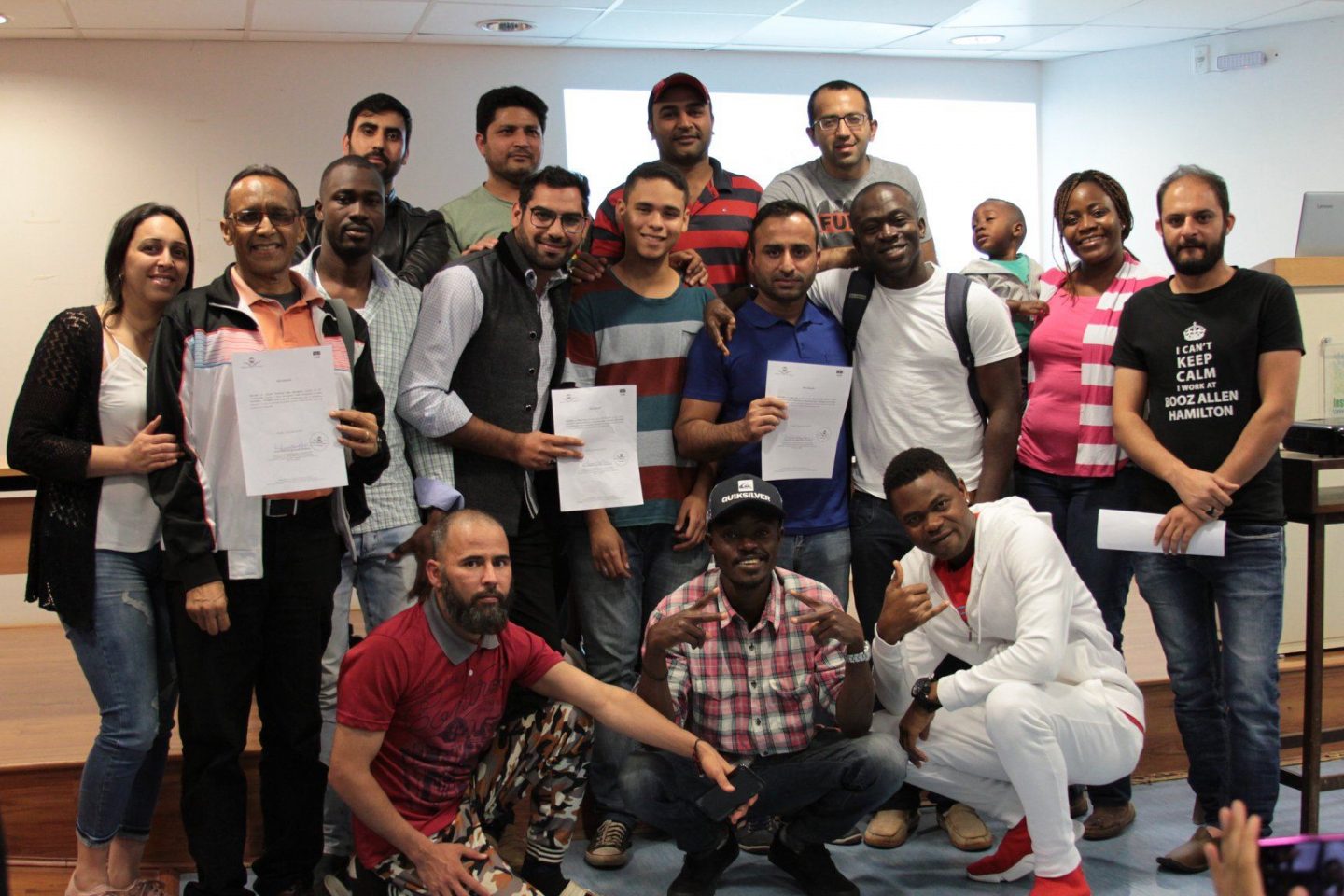 Alunos de turma do curso Português como Língua de Acolhimento: imigrantes enxergam cordialidade nos brasileiros (Foto: Divulgação)