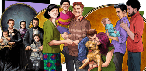Em 200 anos de independência, família brasileira ganha novos formatos e mulheres cada vez mais protagonismo. Ilustração Claudio Duarte