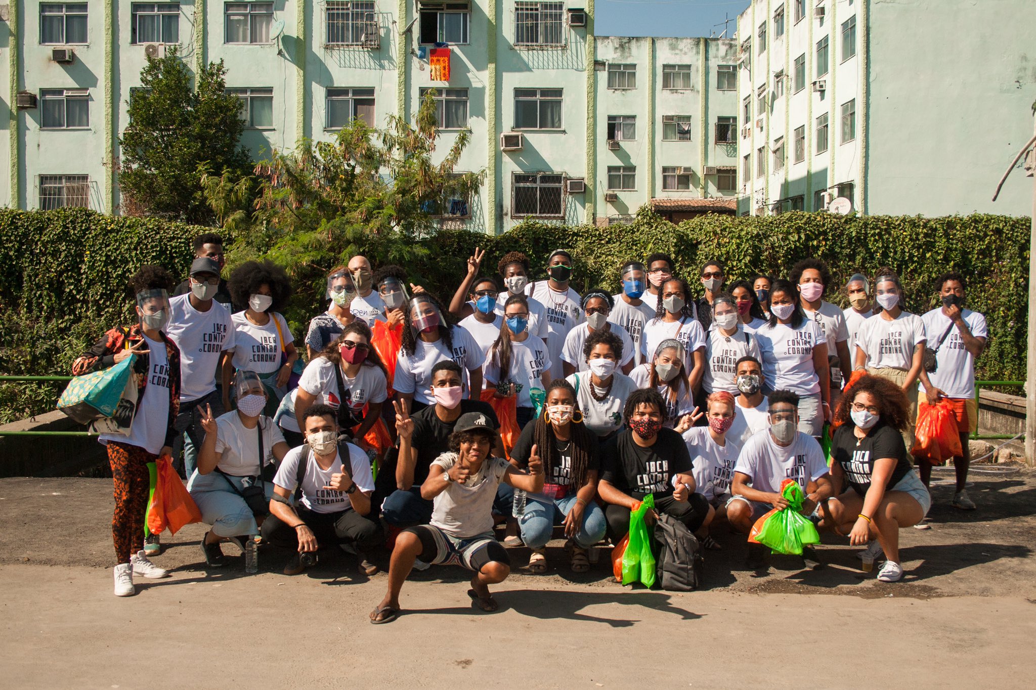 Jovens que participaram da Campanha “Jaca contra o Corona”. Foto Bruno Sousa/LabJaca