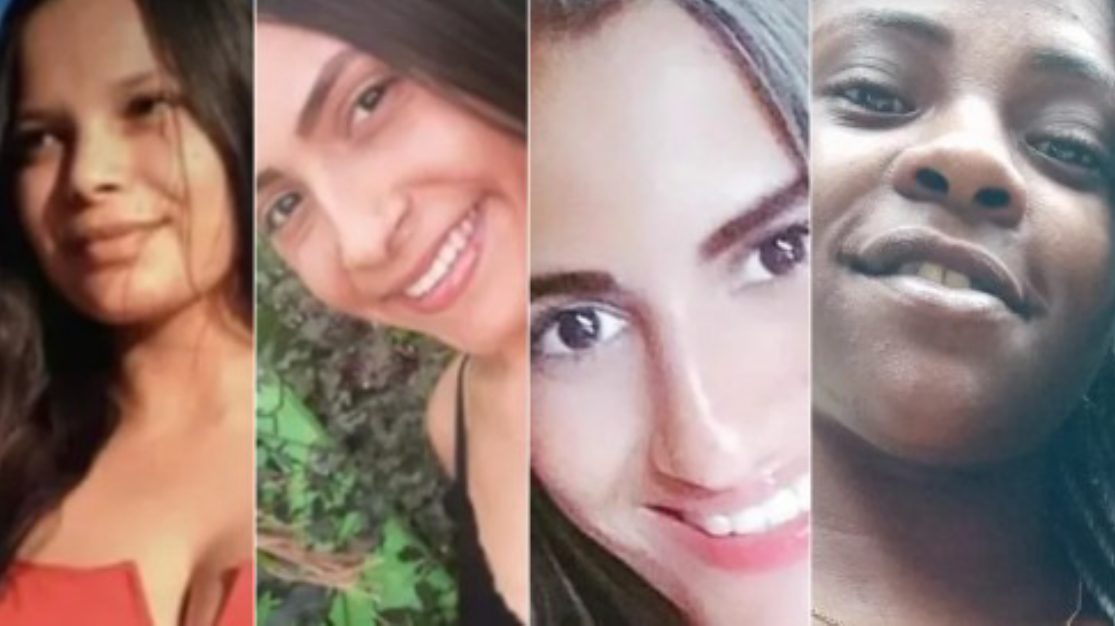 Estephany, Analice, Daniela e Carmem: quatro vítimas de feminicídio na Rocinha em 12 dias (Fotos: reprodução das redes sociais)
