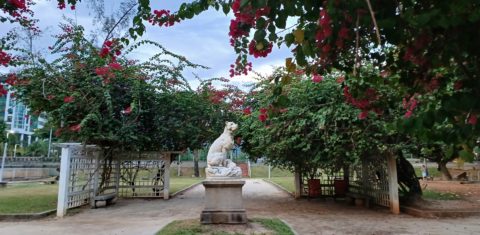 Inaugurado em 1938, o Jardim de Alah tem inspiração Art Déco e contou com o desenho de Azevedo Neto (1908-1962), que concebeu o parque como um delicioso jardim de estátuas, caramanchões e pequenos lagos. Foto Beatriz Jaguaribe