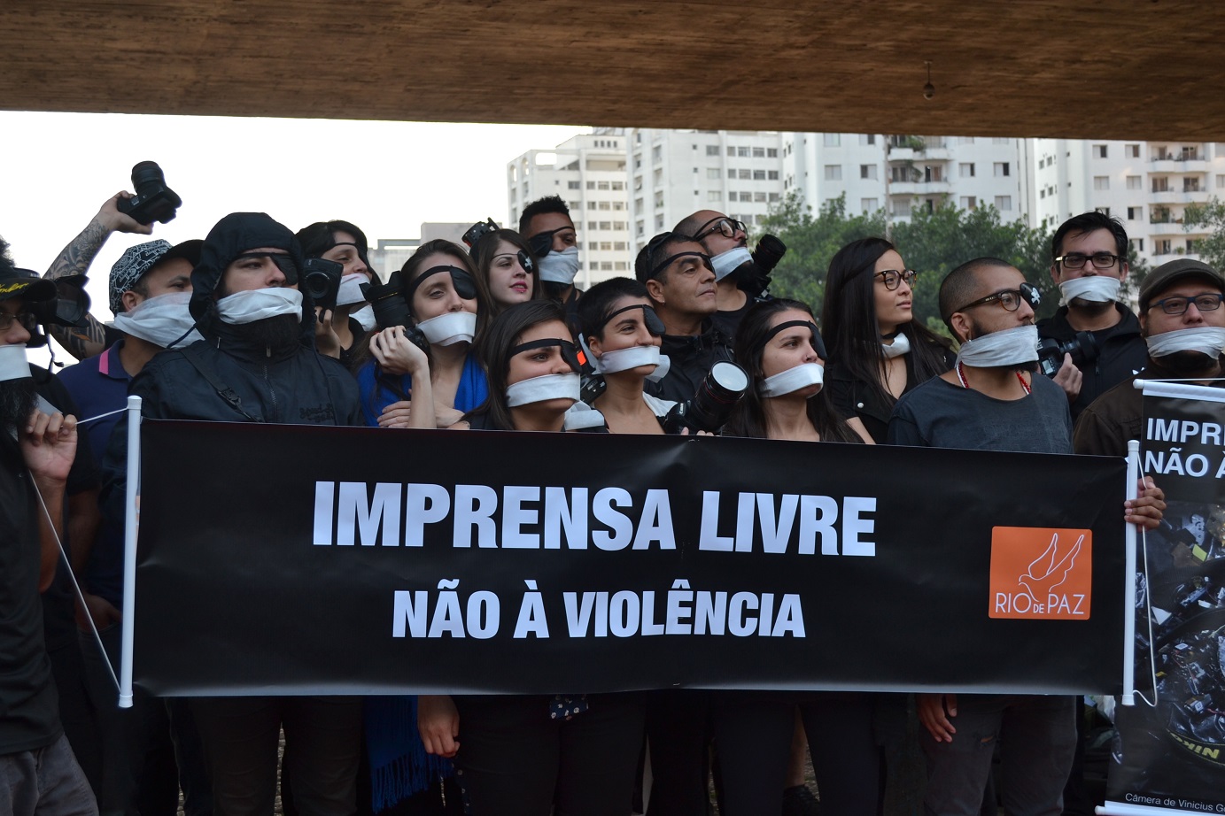 Manifestação pela Liberdade de Imprensa: Brasil, um lugar perigoso para jornalistas (Foto: Maitê Berna / Ponte Jornalismo - 14/09/2016)