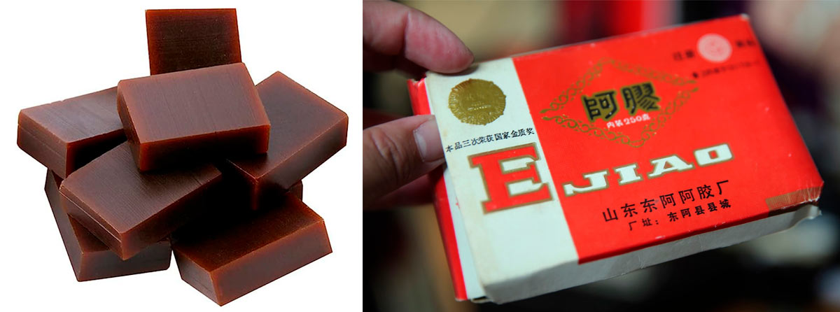Eijiao, produto feito à base do gel extraído do tecido subcutâneo do jumento, é como medicamento na China, mas não tem comprovação científica (Foto: divulgação)
