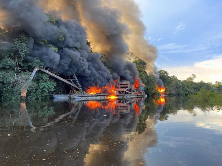 alsas de garimpeiros destruídas em operação do Ibama e da Polícia Federal: estudo mostra faturamento de mais de R$ 1 milhão por mês em cada atividade garimpeira (Foto: Divulgação/Ibama)