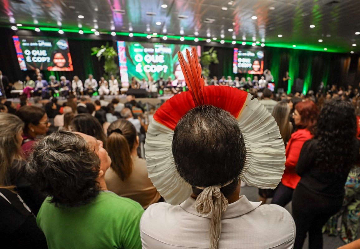 Evento 'O que é a COP' promovido pelo Governo do Pará no Hangar, centro de convenções que vai sediar a Cúpula da Amazônia: promessa de guinada ambiental (Foto: Bruno Cecim / Agência Pará - 26/06/2023)
