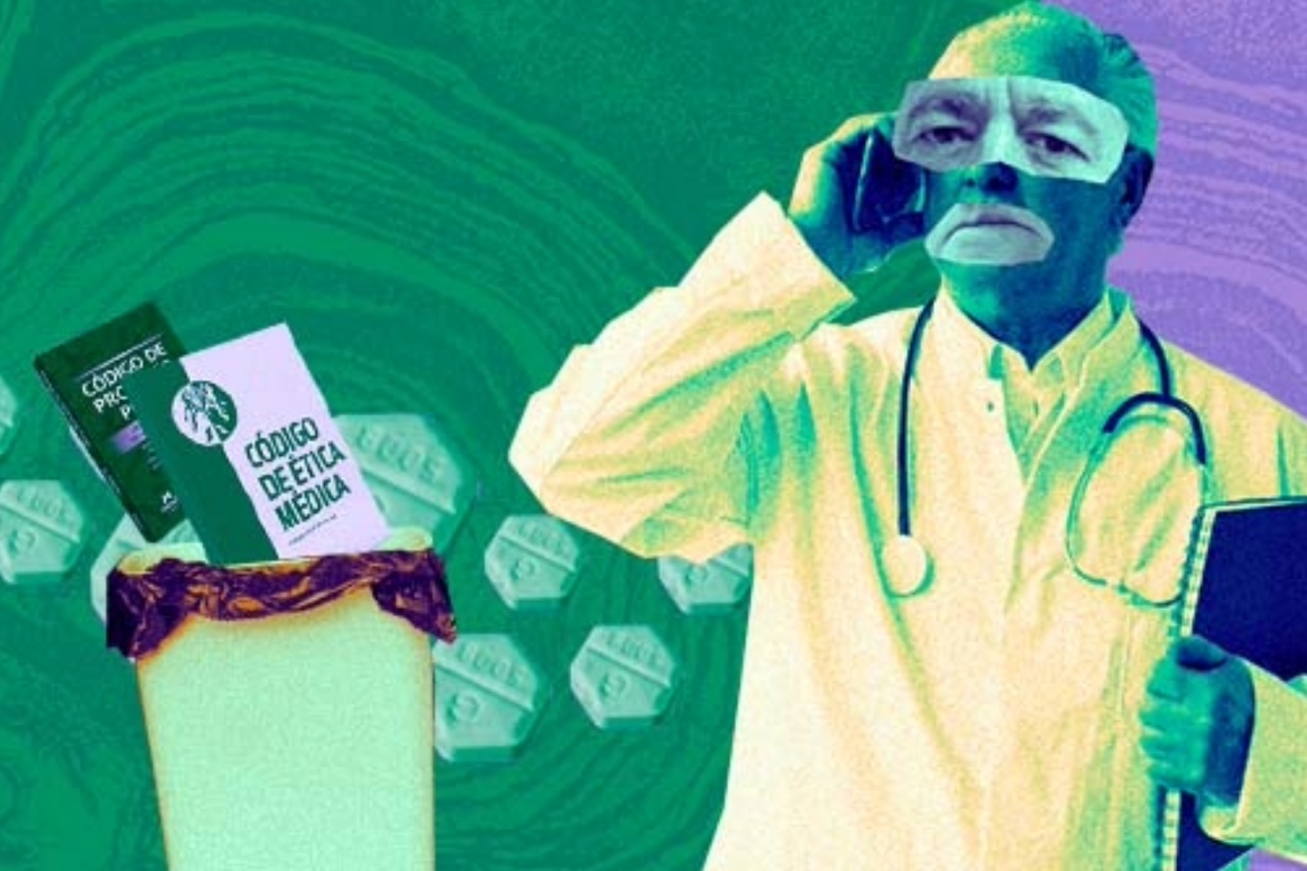 Quebra de sigilo médico para denunciar mulheres por aborto (Ilustração: Revista Az Mina)