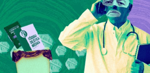 Quebra de sigilo médico para denunciar mulheres por aborto (Ilustração: Revista Az Mina)