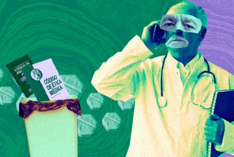 Quebra de sigilo médico para denunciar mulheres por aborto (Ilustração: Revista Az Mina)