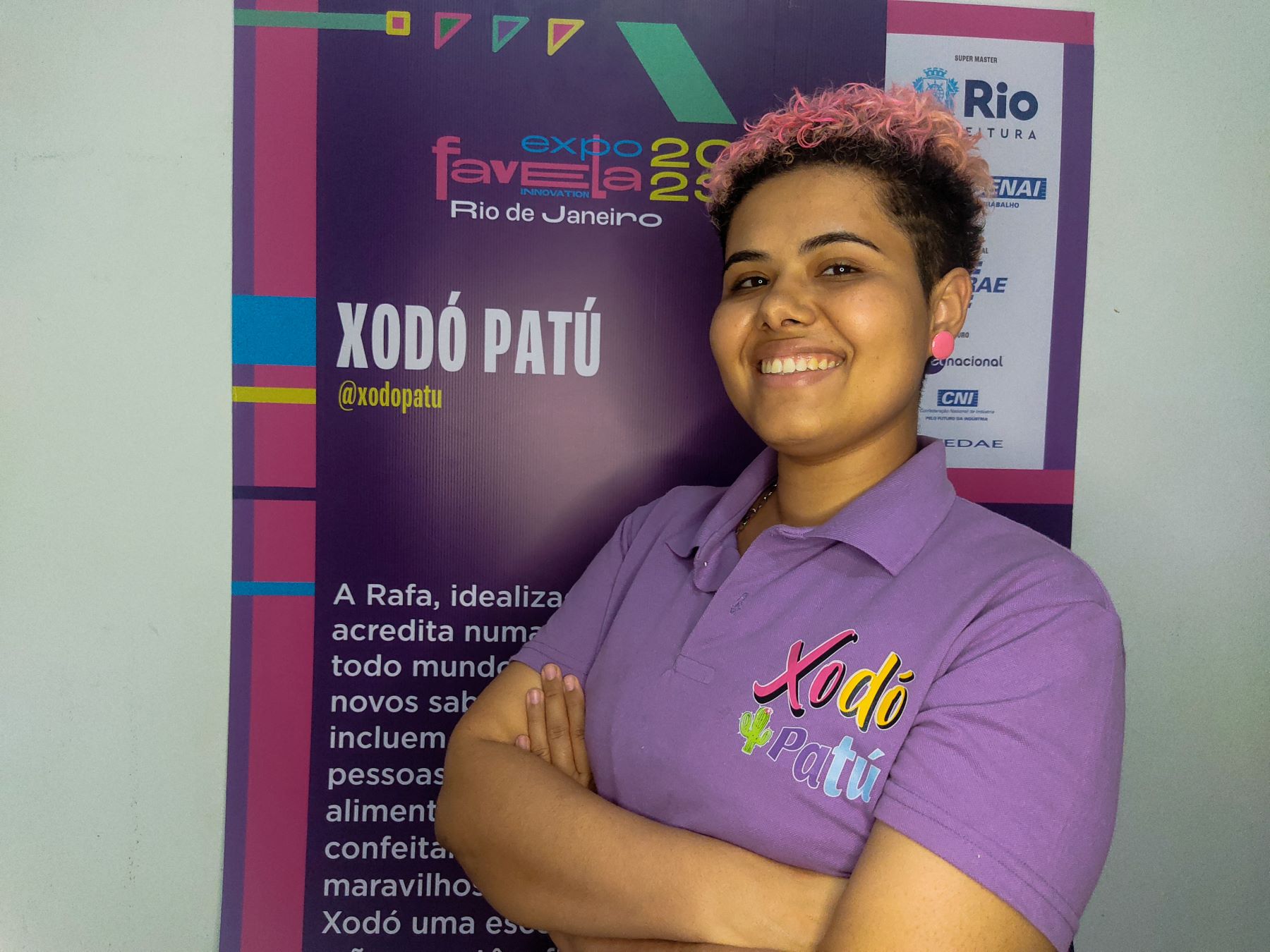 Rafaela Gomes na Expo Favela: receitas pela internet e curso com linguagem acessível (Foto: Arquivo Pessoal)