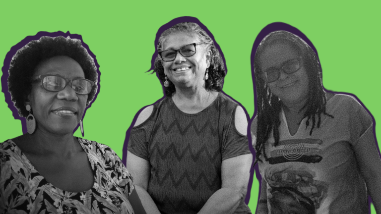 Maria Isabel, Luíza e Milca, símbolos da luta contra o trabalho infantil doméstico. Colagem Maíra Soares