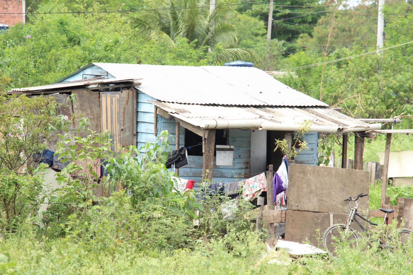 Famílias vivem na área conhecida como os fundos do antigo lixão de Itaoca. Fonte: Clara Caldeira/Espaço Gaia.