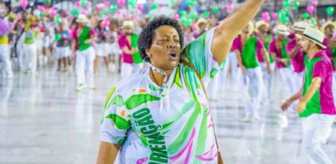 Guanayra Firmino, da Mangueira: única mulher negra presidenta entre as grandes escolas de samba cariocas. Foto Leo Queiroz/divulgação