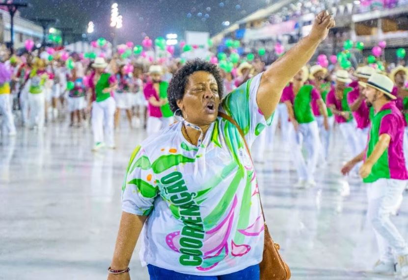 Guanayra Firmino, da Mangueira: única mulher negra presidenta entre as grandes escolas de samba cariocas. Foto Leo Queiroz/divulgação