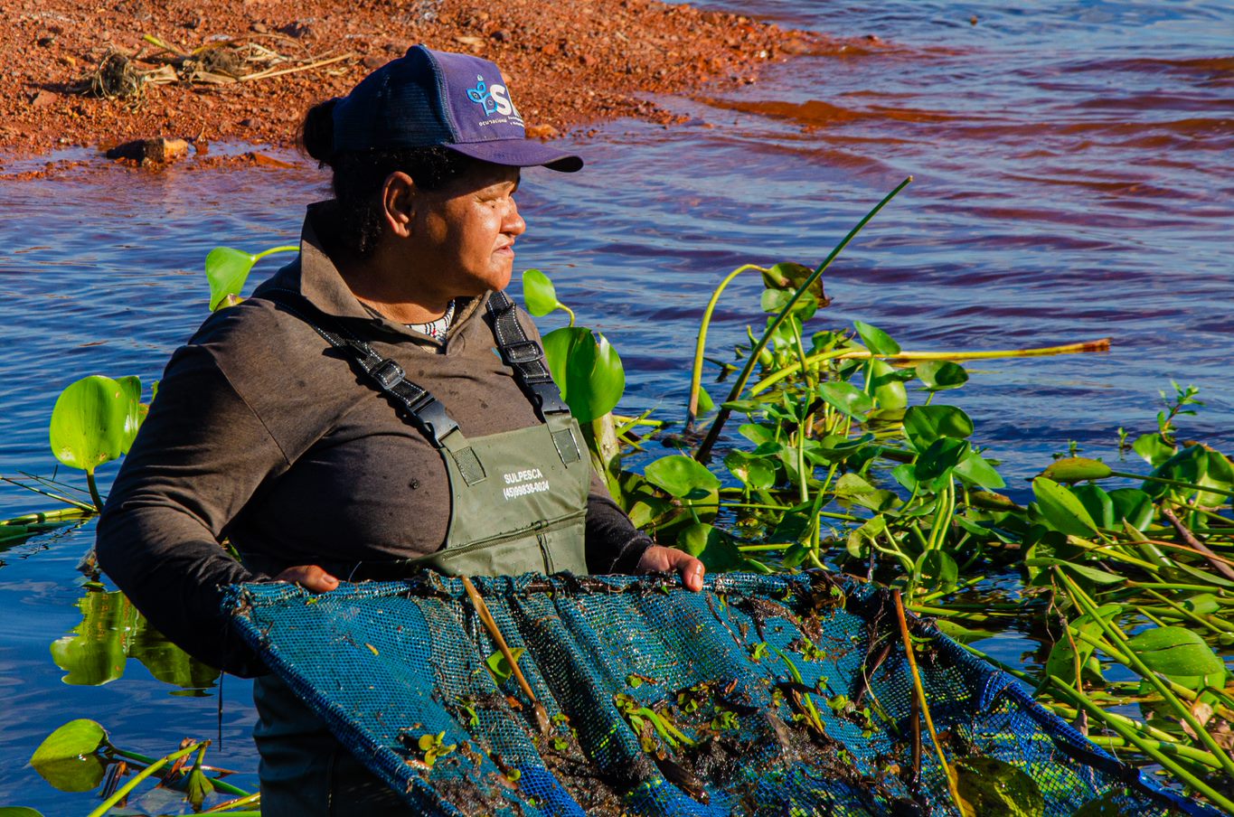 Sucuri, jacaré, onça e tempestades fazem parte dos perigos enfrentados pelas isqueiras do Pantanal. Foto Andre Siqueira