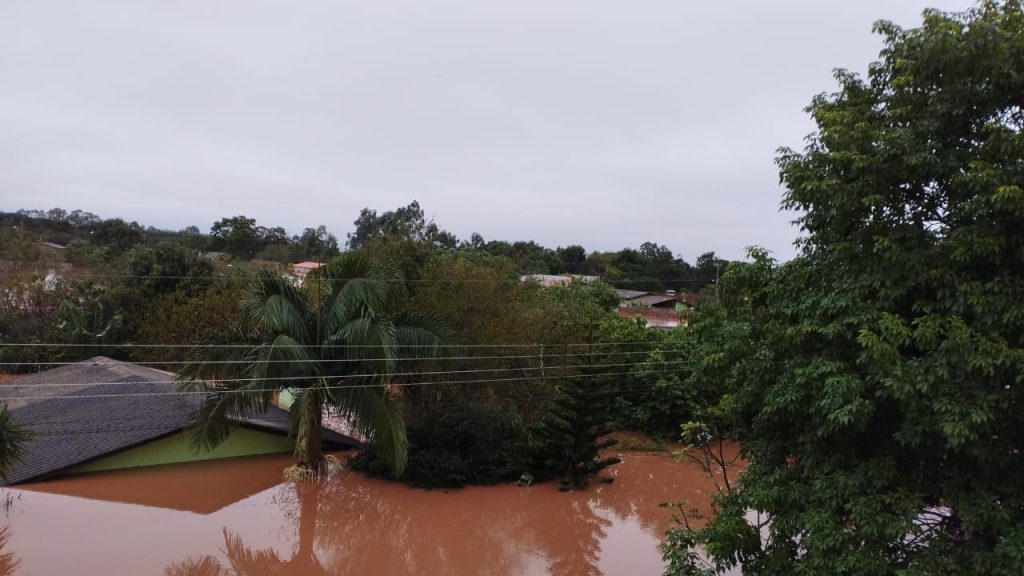Assentamento submerso em Eldorado do Sul: MST calcula que mais de 400 famílias assentadas foram atingidas pelas enchentes só na Região Metropolitano (Foto: MST)