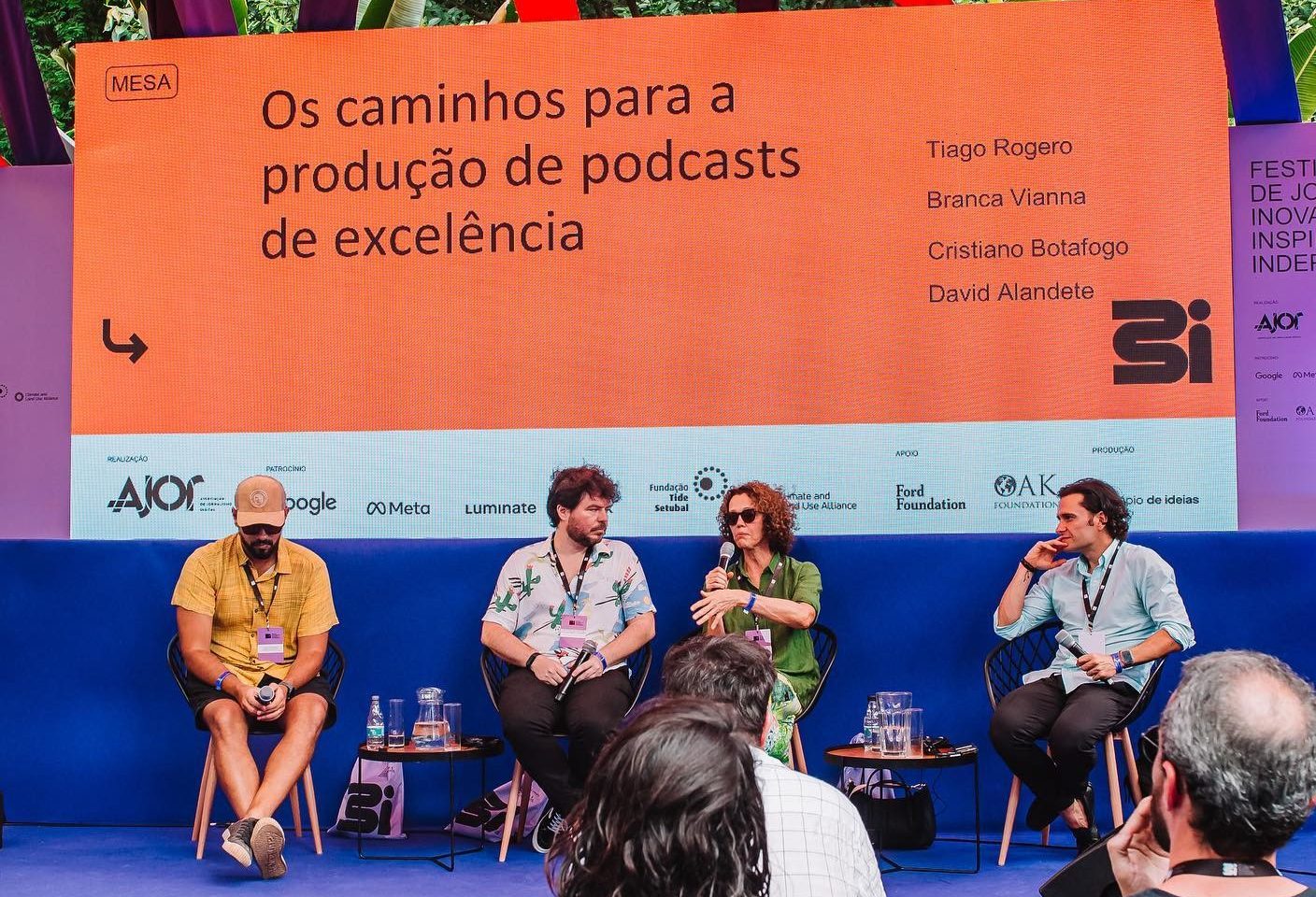 Debate sobre podcast no Festival 3i em 2023: nova edição terá jornalismo, inteligência artificial e eleições como temas (Foto: Festival 3i / Divulgação - 08/05/2023)