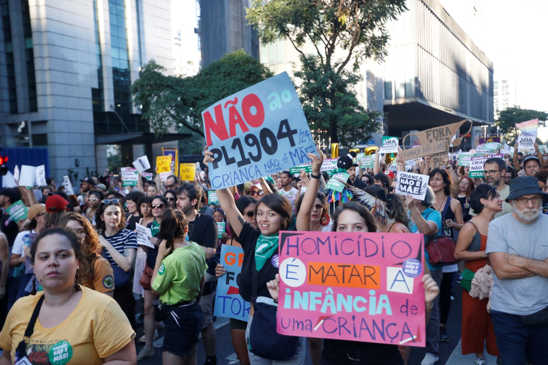 Manifestação em São Paulo contra PL do aborto: direitos reprodutivos e sexuais na mira da bancada de direita no Congresso (Foto: Paulo Pinto: Agência Brasil - 15/06/2024)