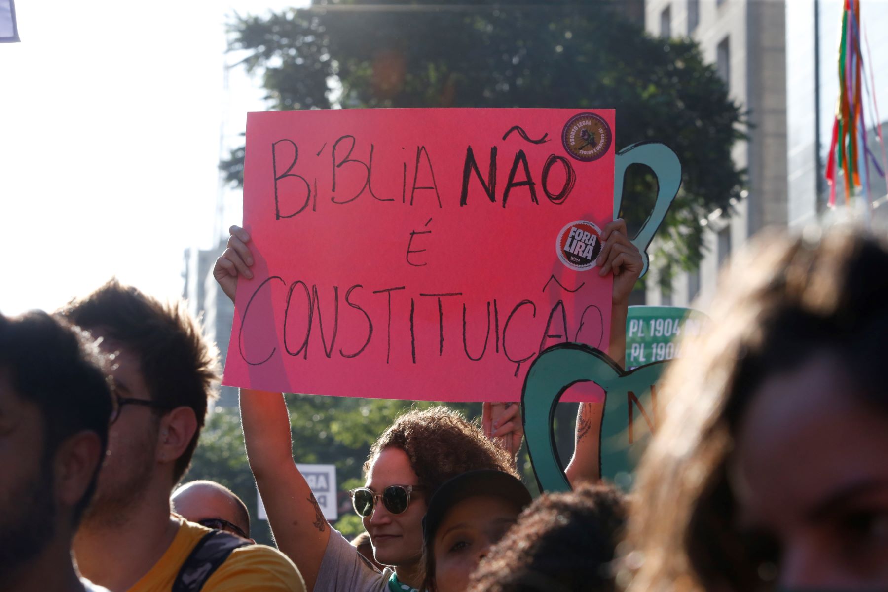Ato contra PL do Aborto em São Paulo: “sagrado” legitima desigualdades, opressões e violências contra mulheres (Foto: Paulo Pinto / Agência Brasil - 25/03/2024)