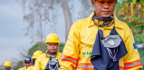 Brigadas indígenas voluntárias ajudam a combater os focos de Incêndio no Pantanal. Foto Victor Hugo Sanches/Ecoa