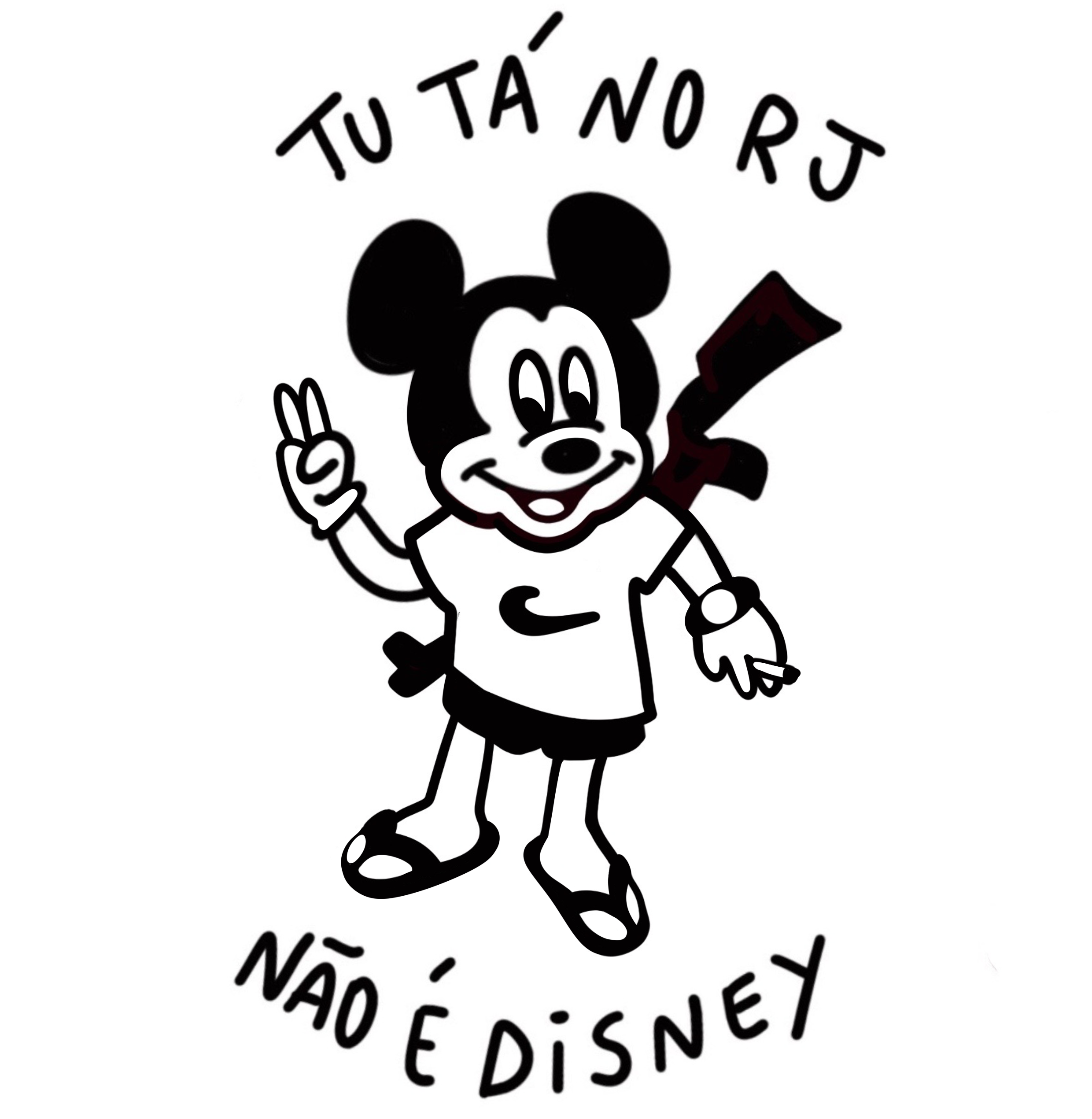 Figurinha "Não é Disney": resumo preciso de como a banda toca no Rio de Janeiro. Reprodução