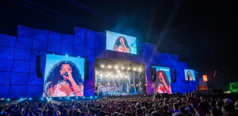 A cantora Ludmila no Palco Mundo do Rock in Rio 2024: palco feito de aço 100% reciclável é uma das iniciativas para tornar o festival mais sustentável (Foto: Ariel Martini / Divulgação)