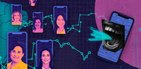 Violência online após debates atinge candidatas no interior do Brasil (Arte: AzMina)