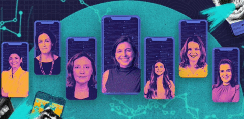 Mulheres são 15% das candidatas no 2º turno, mas recebem 68,2% dos comentários ofensivos nas redes sociais após debates (Arte: AzMina)